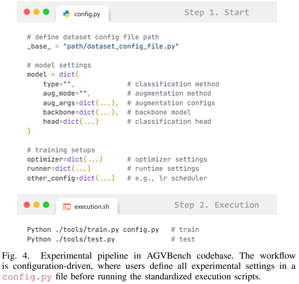 AGVBench quick start workflow